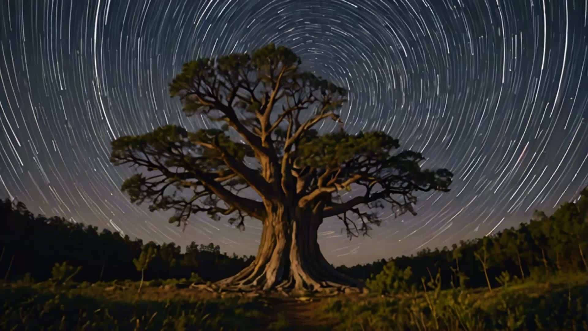 大树在星空下视频的预览图