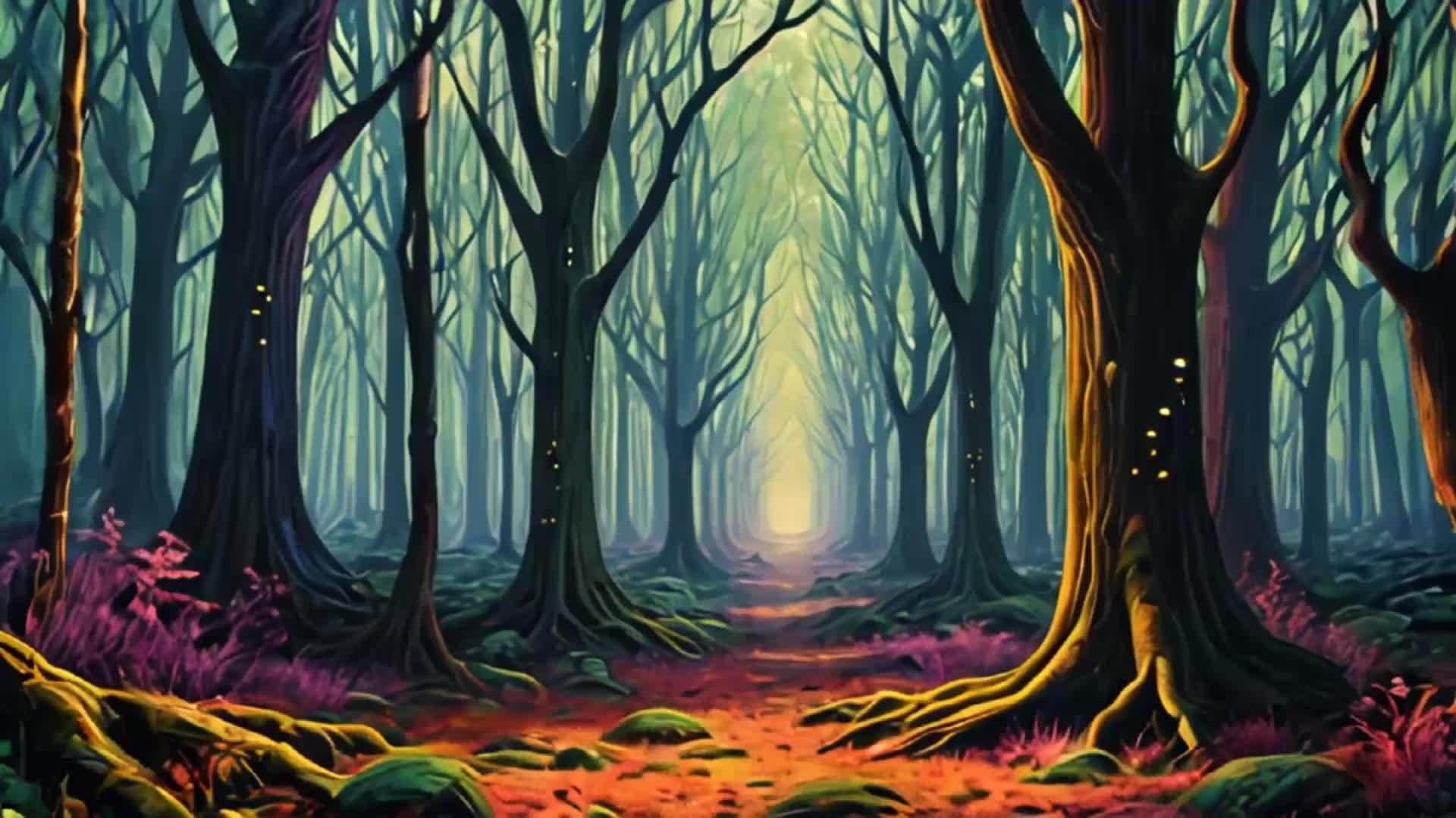 森林意境梦幻艺术视频的预览图
