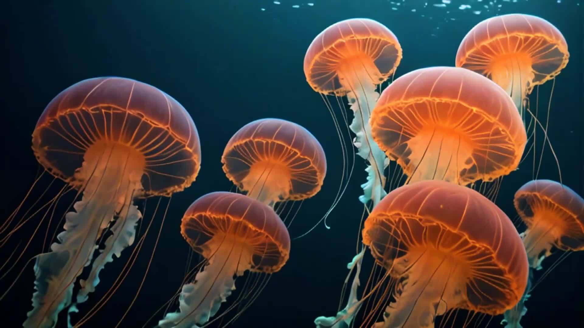 梦幻美丽的水母视频的预览图