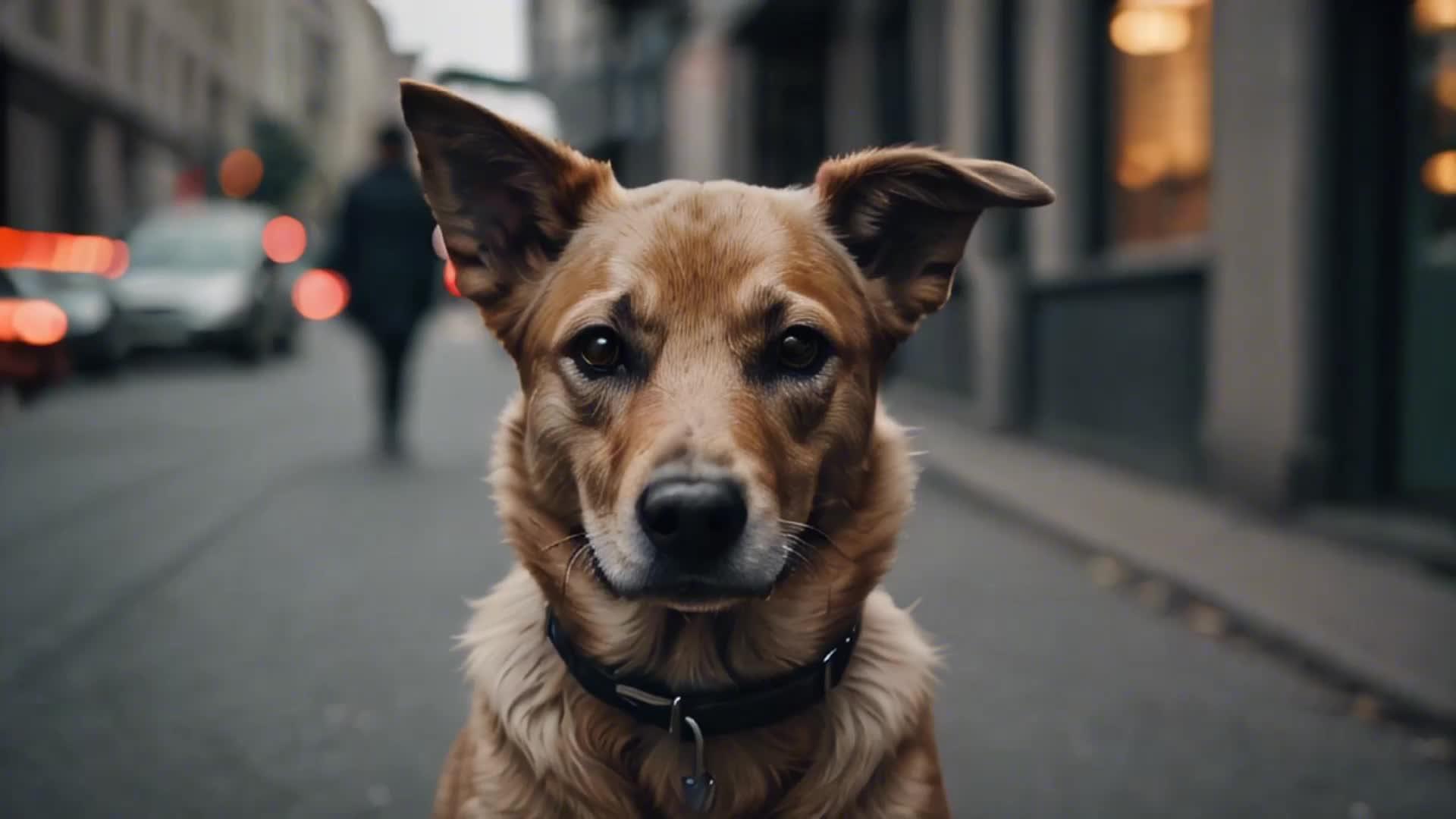 街上有可爱的小狗视频的预览图
