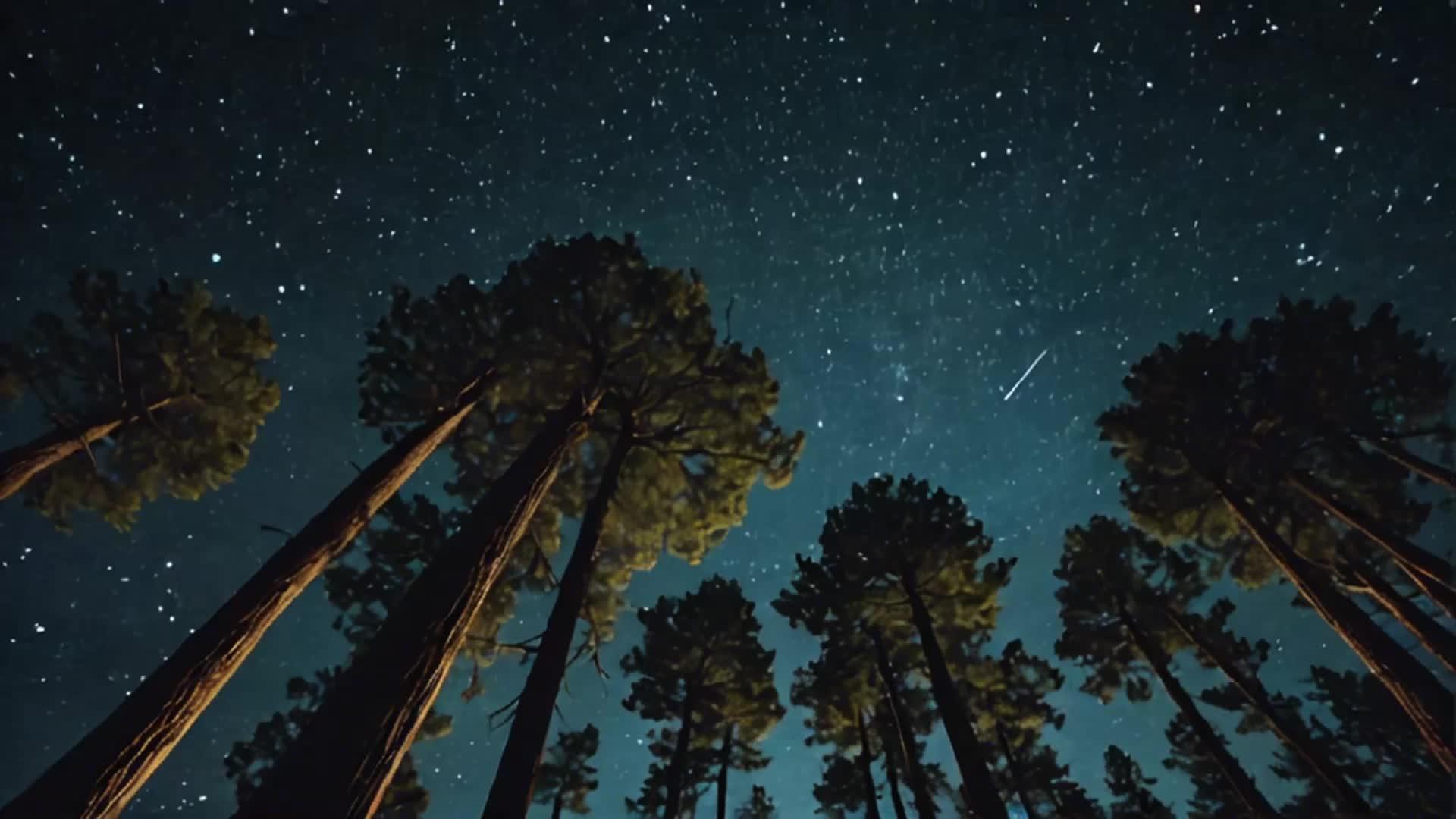 树林在星空下视频的预览图