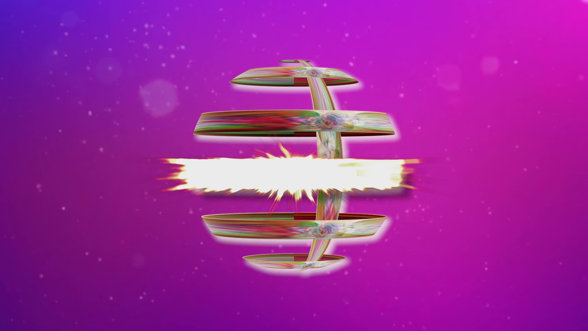 抽象粉色背景设计艺术与旋转金属球体视频的预览图