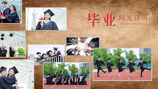毕业季照片墙AE模板视频的预览图