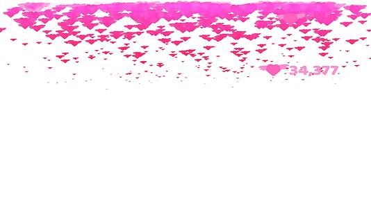 粉红色的心用于计数和情人节文本和复制空间视频的预览图