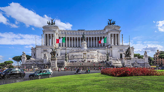 意大利首都罗马威尼斯广场延时视频视频的预览图