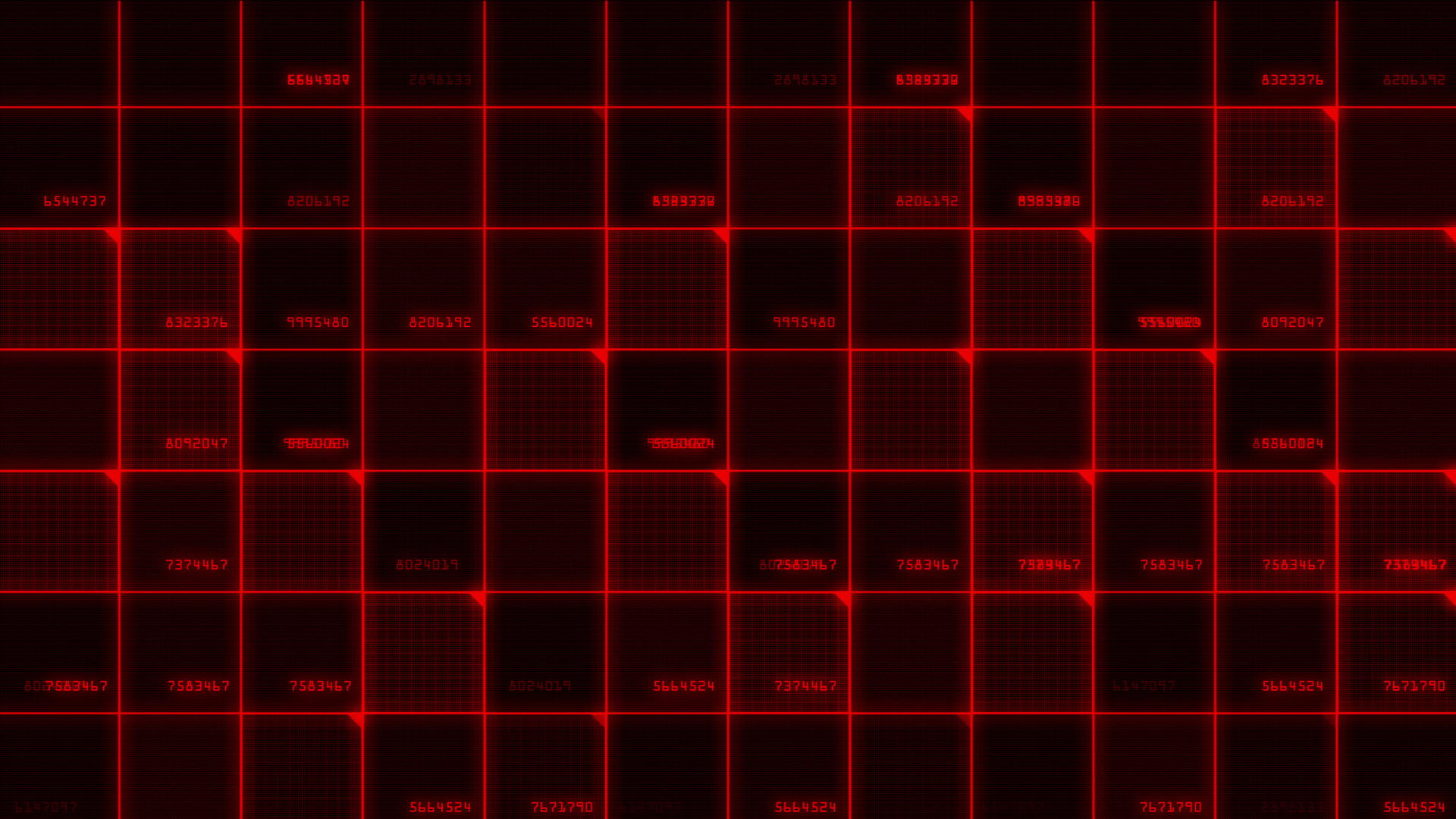 数据单元格抽象红色4k视频的预览图