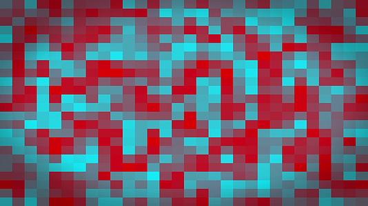 抽象像素块移动动画光背景几何马赛克瓷砖图案中的三角形视频的预览图