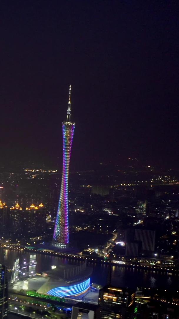 广州城市夜景航拍视频的预览图
