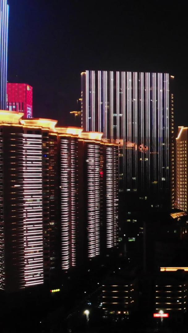 山东青岛五四广场地标城市灯光秀夜景视频的预览图
