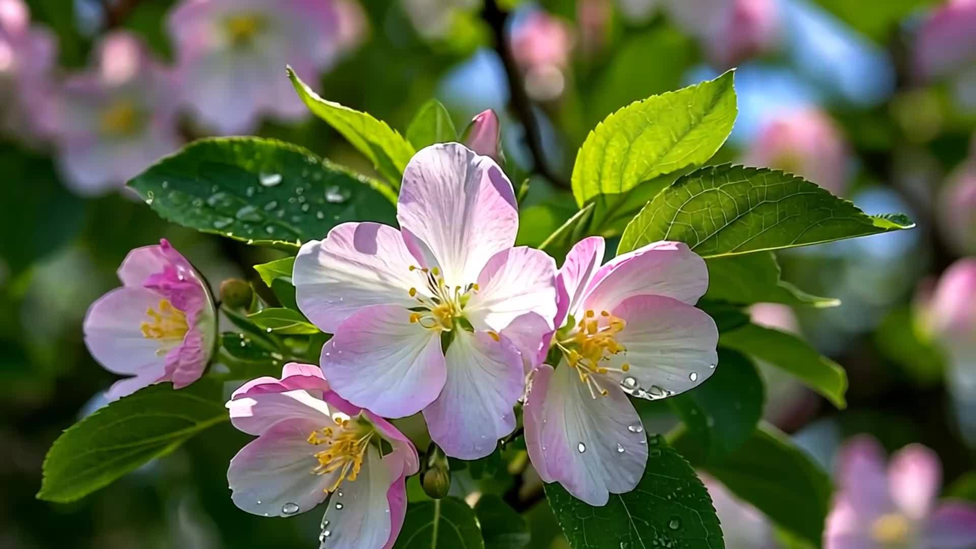 春天的高清立春花开花开视频的预览图