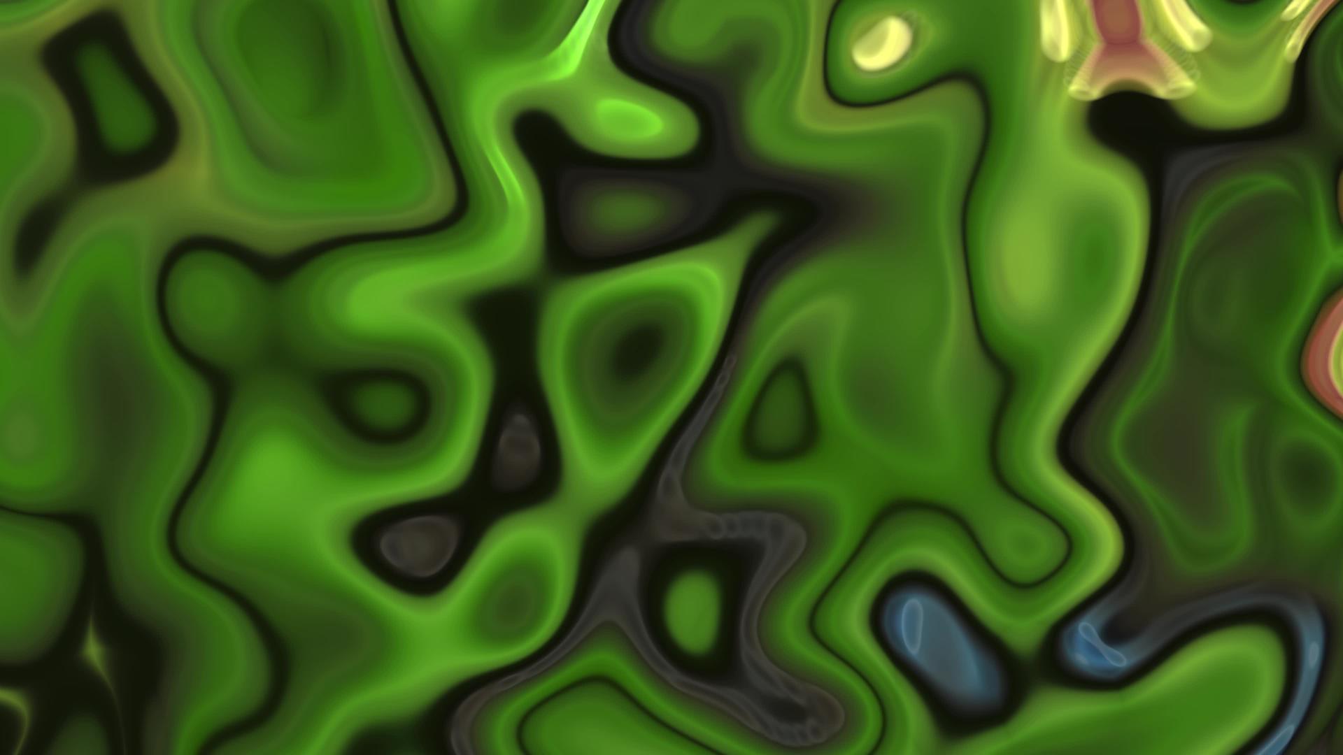 带有移动泡沫的抽象绿色模糊背景视频的预览图