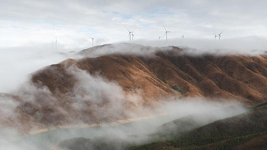 桂林全州天湖云海风车4k延时视频的预览图