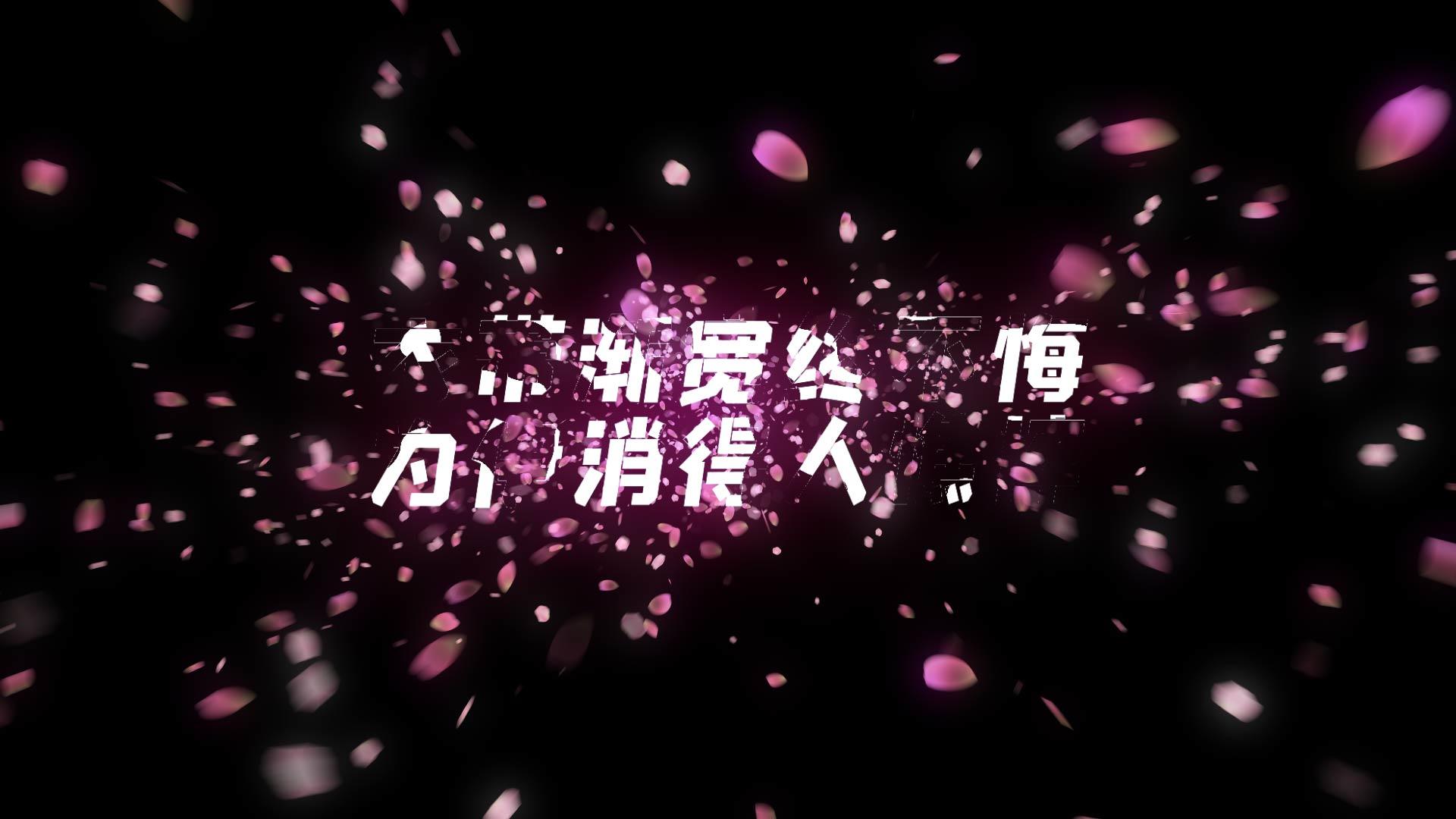 花瓣情人节粒子文字字幕AE模板视频的预览图