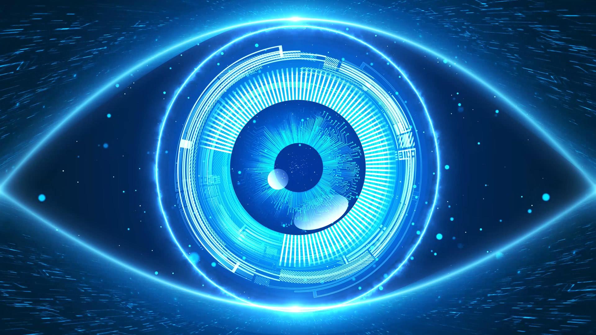 4K科技之眼瞳孔背景视频视频的预览图