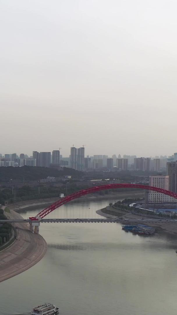 航拍风景城市武汉地标长江与汉江交汇处南岸嘴江景观视频的预览图