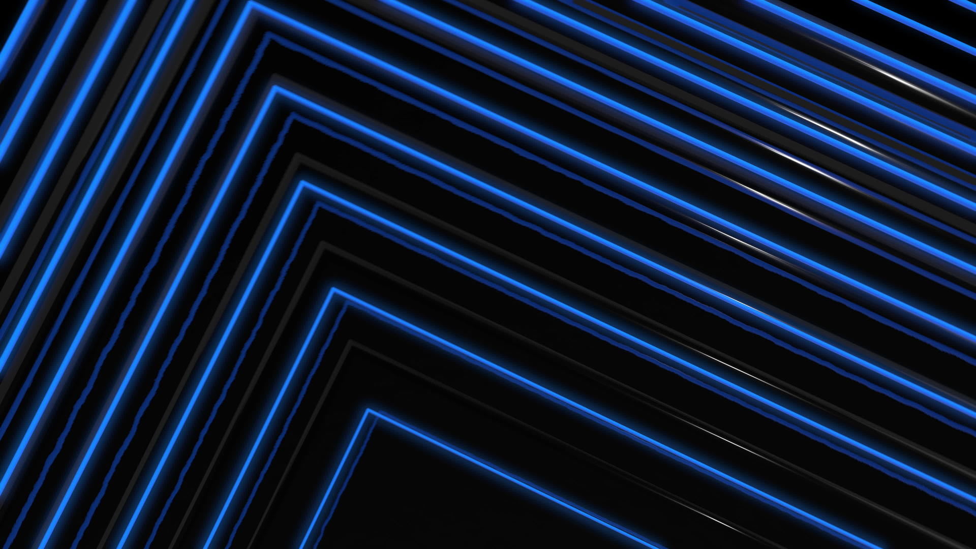 未来主义运动背景的蓝色发光霓虹线抽象技术无缝循环视频的预览图