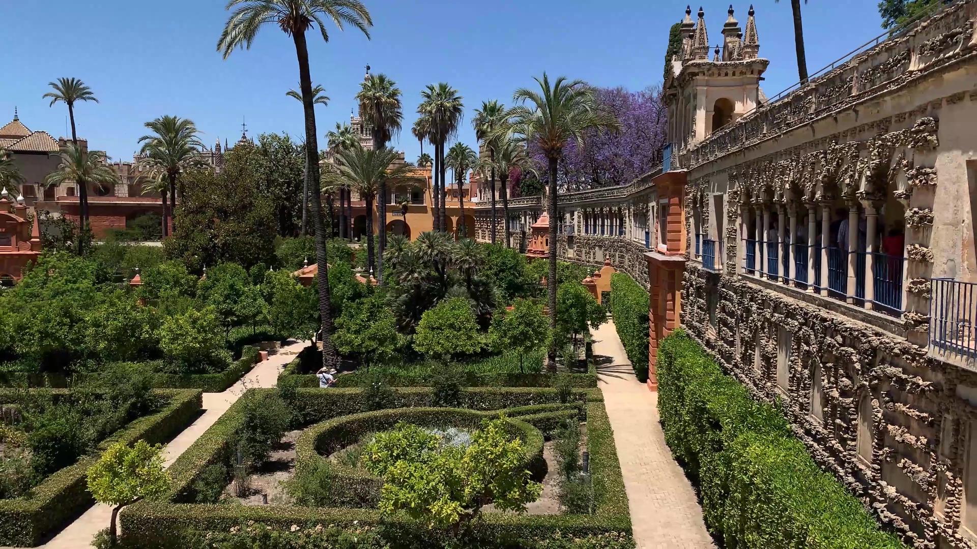 西班牙塞维利亚王宫花园合集视频的预览图
