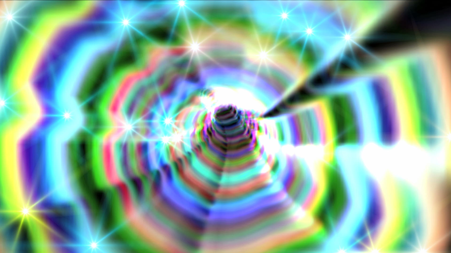 4k彩色隧道在空间中抽象运动视频的预览图