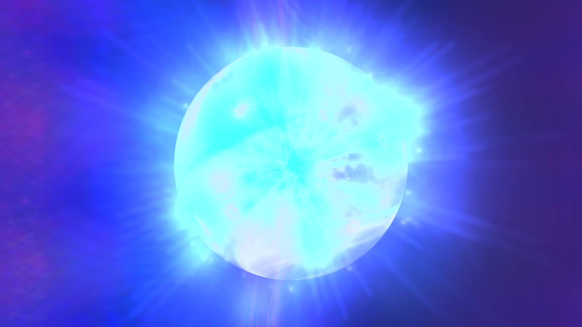 蓝色抽象背景带发光球视频的预览图