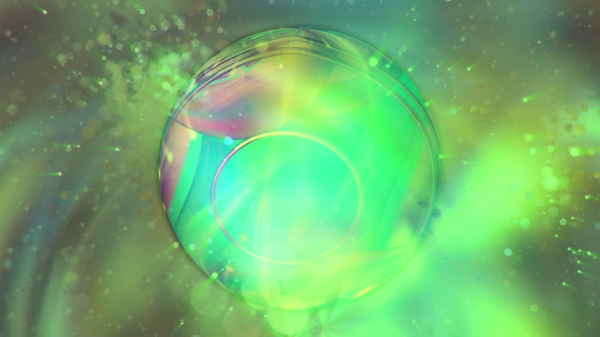 抽象旋转球的抽象光绿色背景视频的预览图