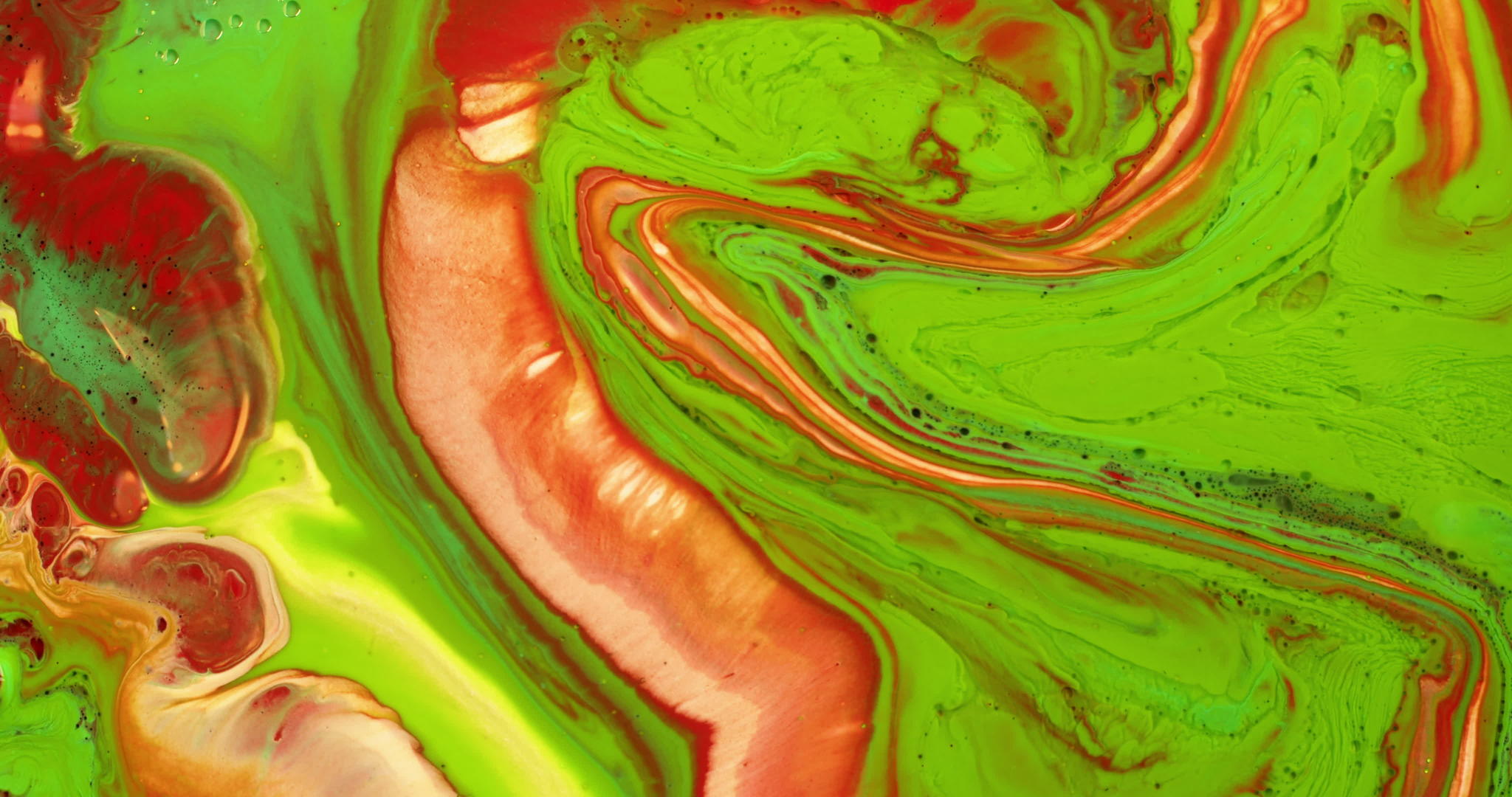 绿色和红色液体颜色视频的预览图