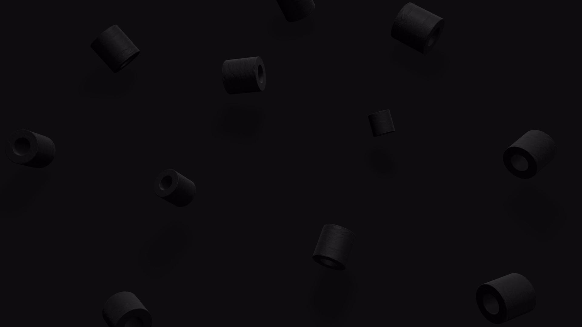 时尚的黑色背景动画运动与浮动管旋转的同构圆柱体视频的预览图