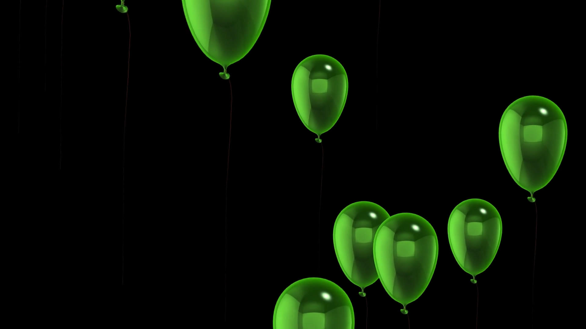 透明通道绿色气球上升视频素材视频的预览图