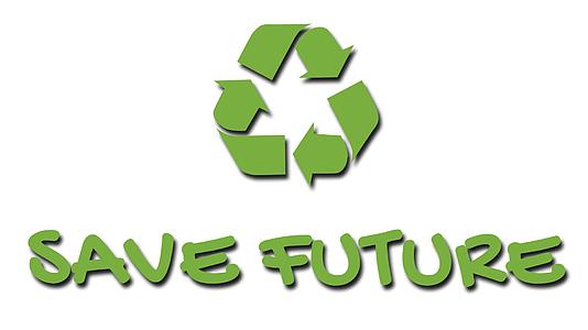 带有绿色口号的动态回收使用标志来拯救未来视频的预览图