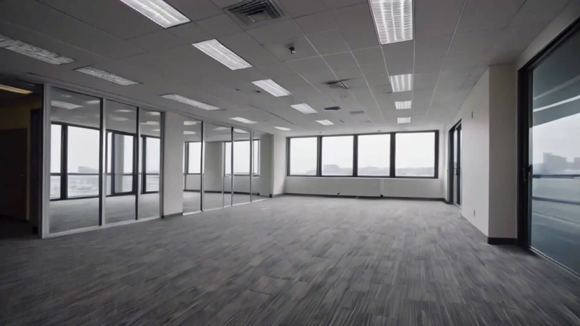 商业建筑办公室落地窗视频的预览图