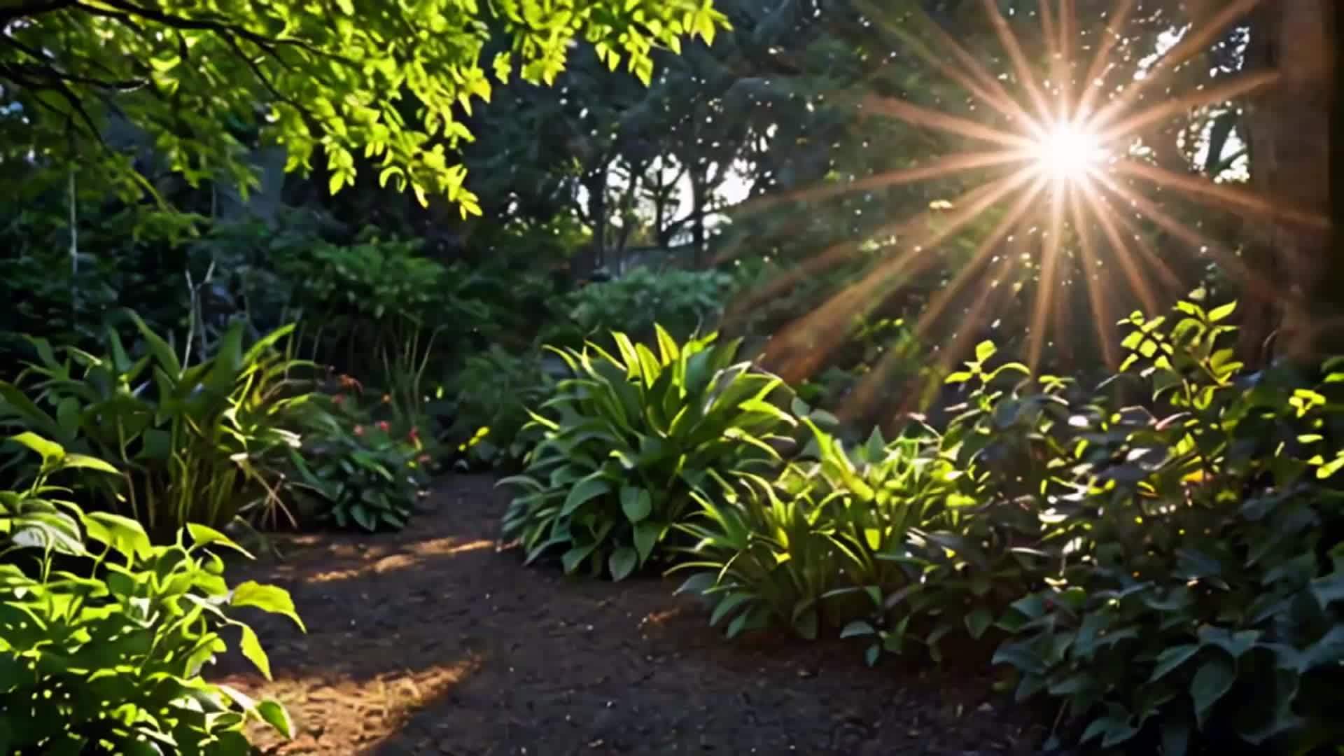 阳光明媚公园美丽视频的预览图