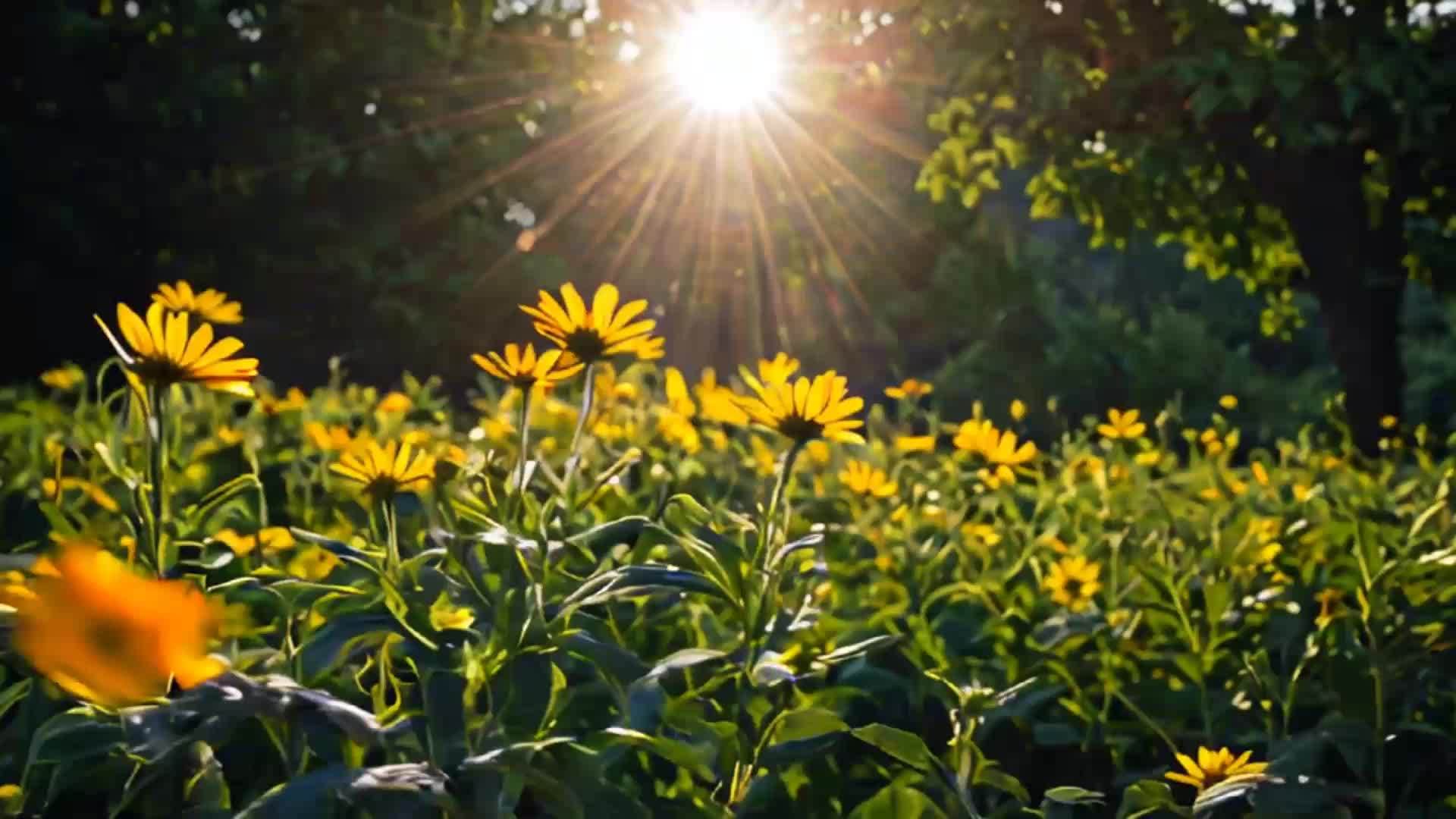 美丽的花朵自然风光视频的预览图