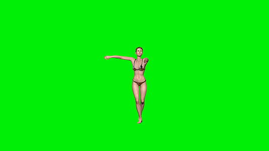 美丽的女人萨尔萨舞绿屏视频的预览图