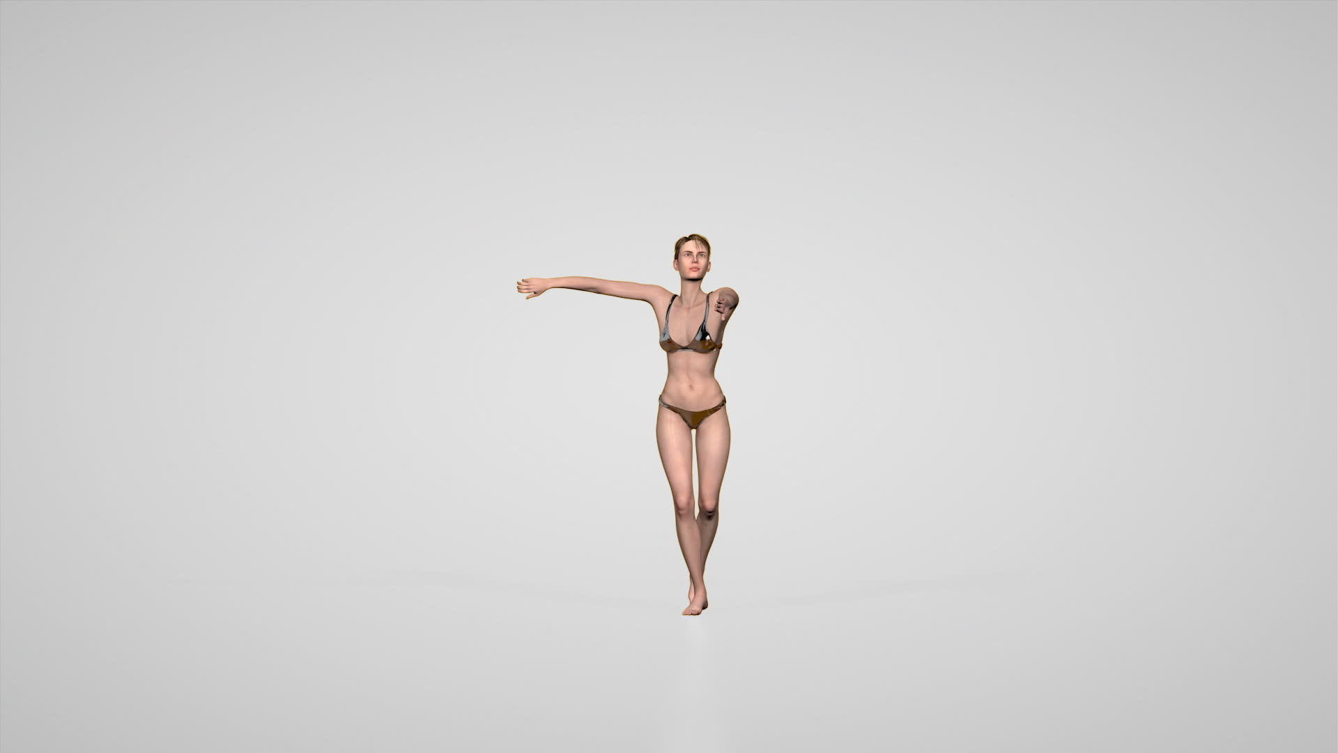 美丽的女人萨尔萨舞白色工作室视频的预览图