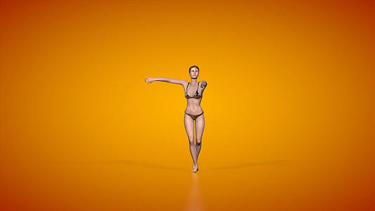 美丽的女人萨尔萨舞乳头垫视频的预览图