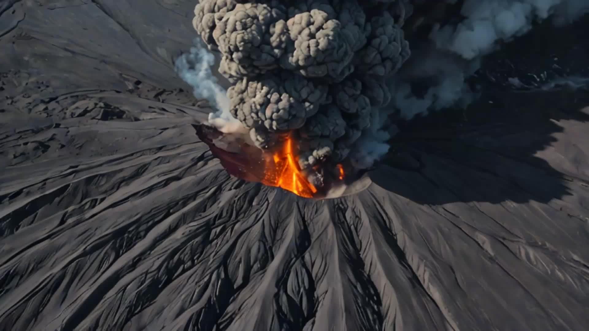 背景视频在火山爆发视频的预览图