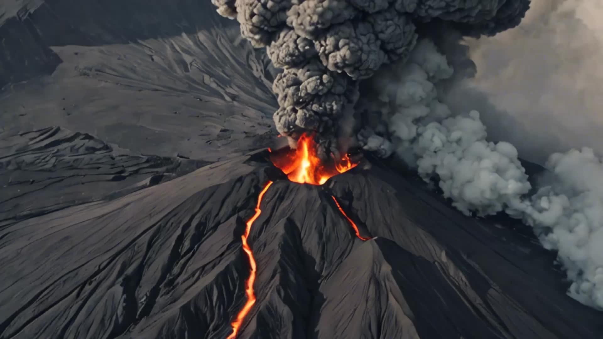 火山爆发背景视频爆发视频的预览图
