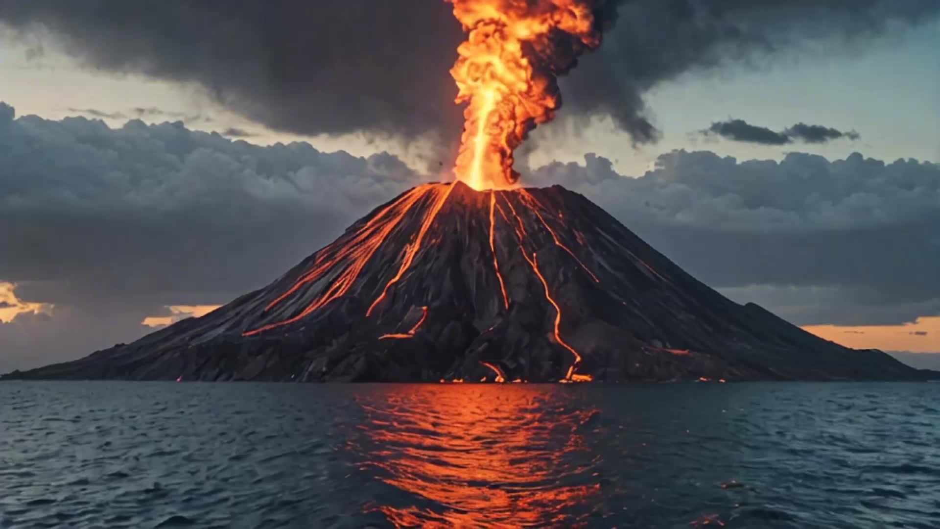 火山爆发背景视频爆发视频的预览图