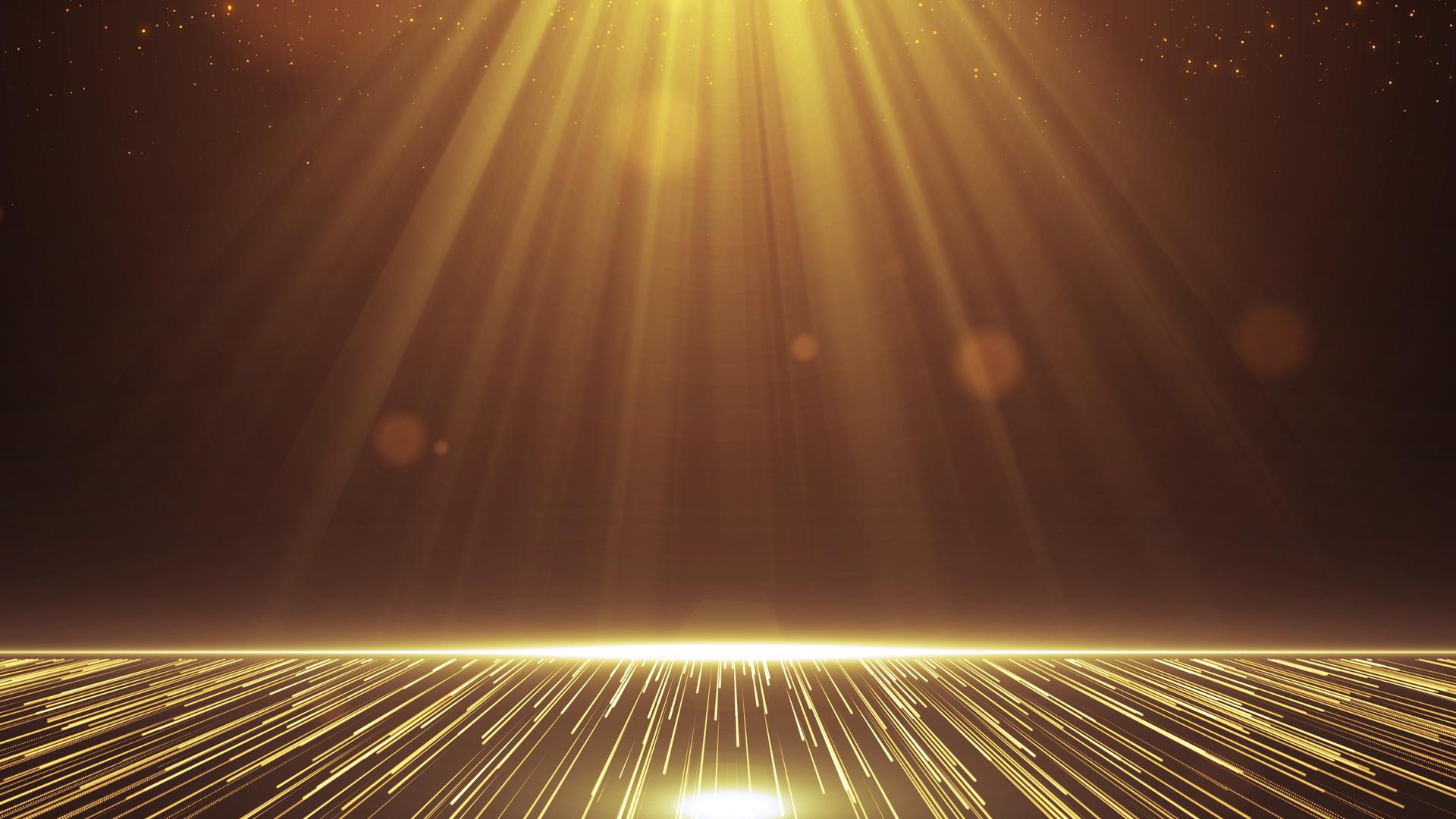 4k金色粒子光线放射背景视频的预览图