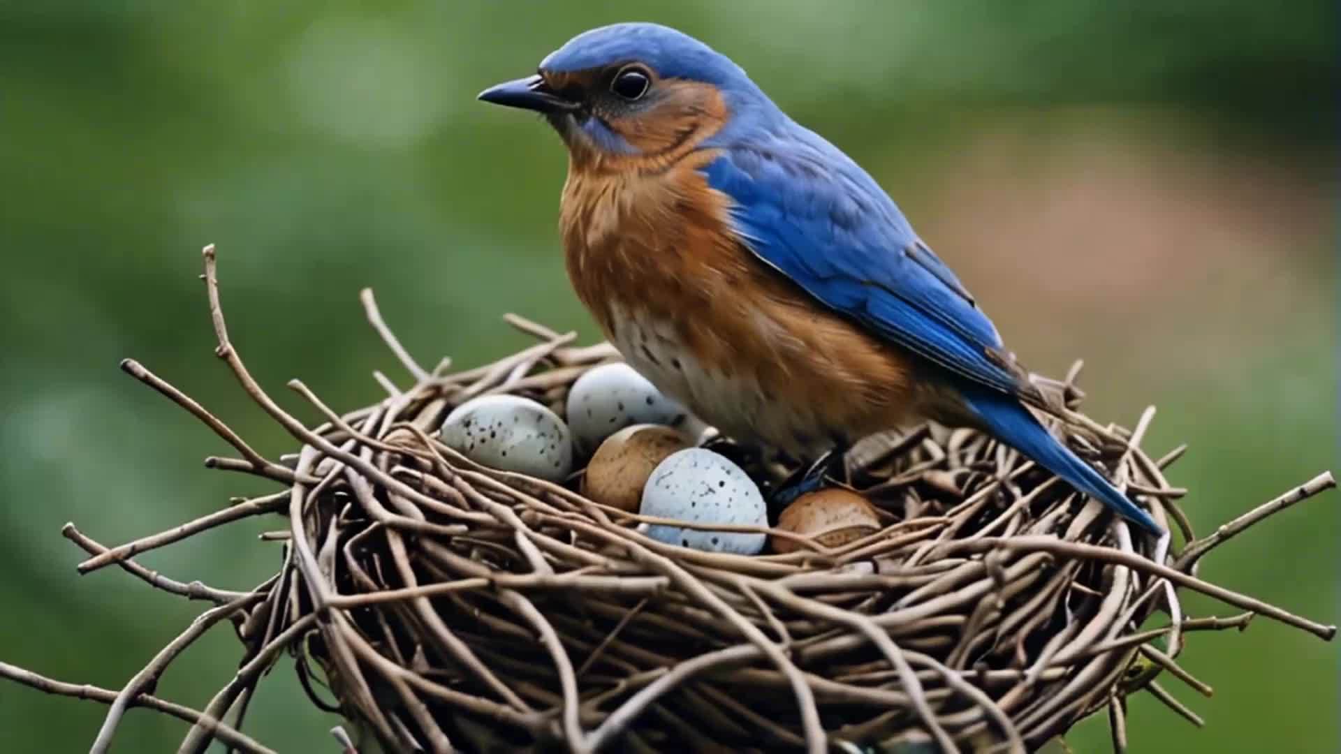 蓝鸟和鸟巢视频的预览图