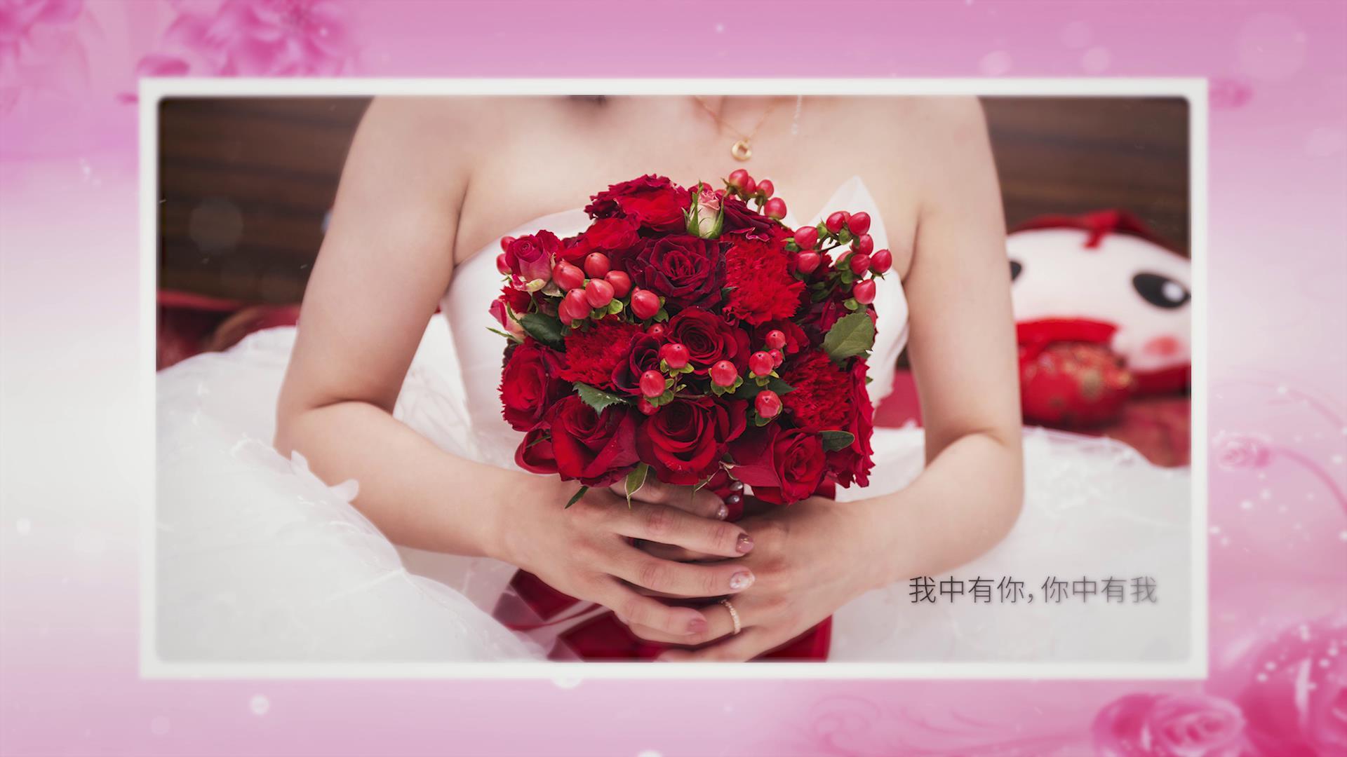 粉色温馨婚礼相册PR模板视频的预览图