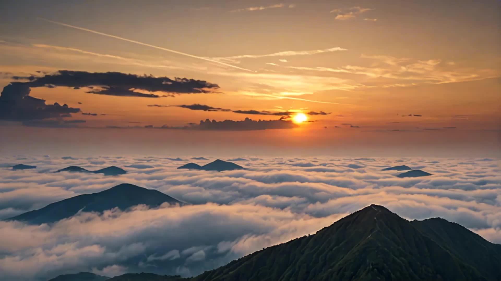 日出山脉云海视频的预览图