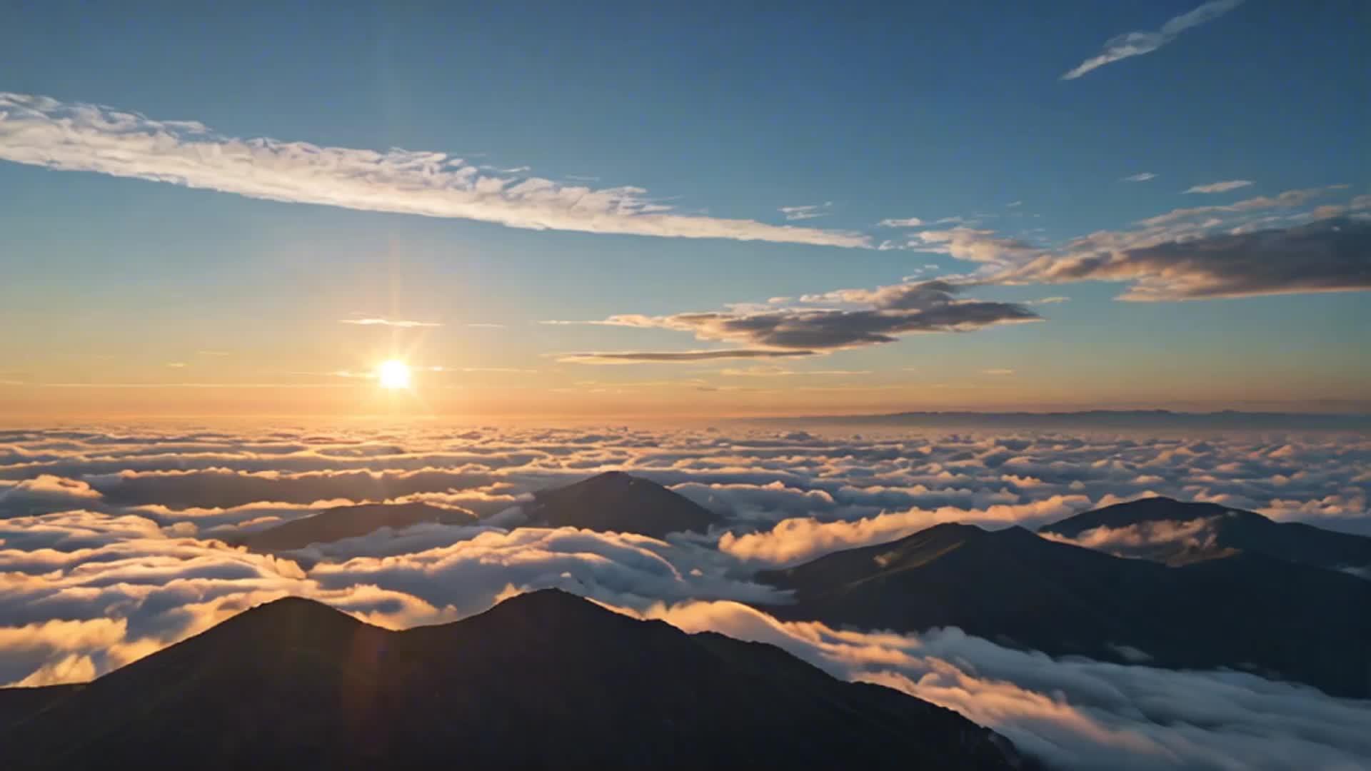 日出山脉云海震撼视频的预览图