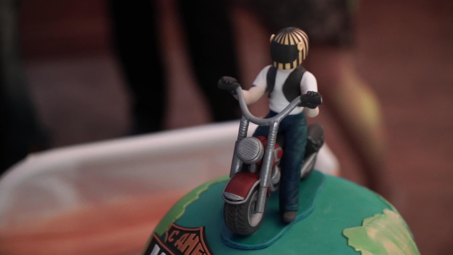 摩托车数字蛋糕视频的预览图