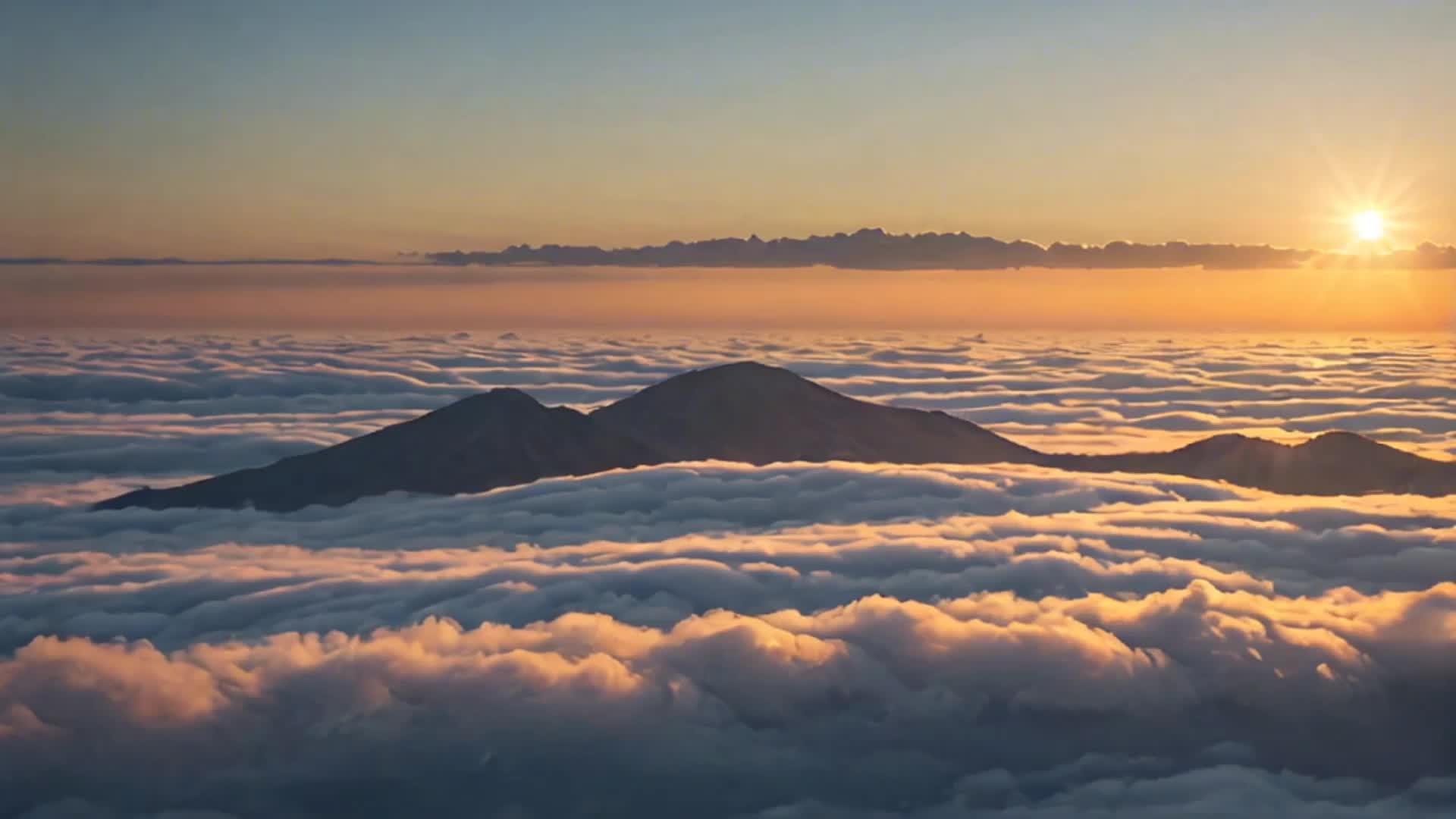 日出山脉震撼自然风光视频的预览图