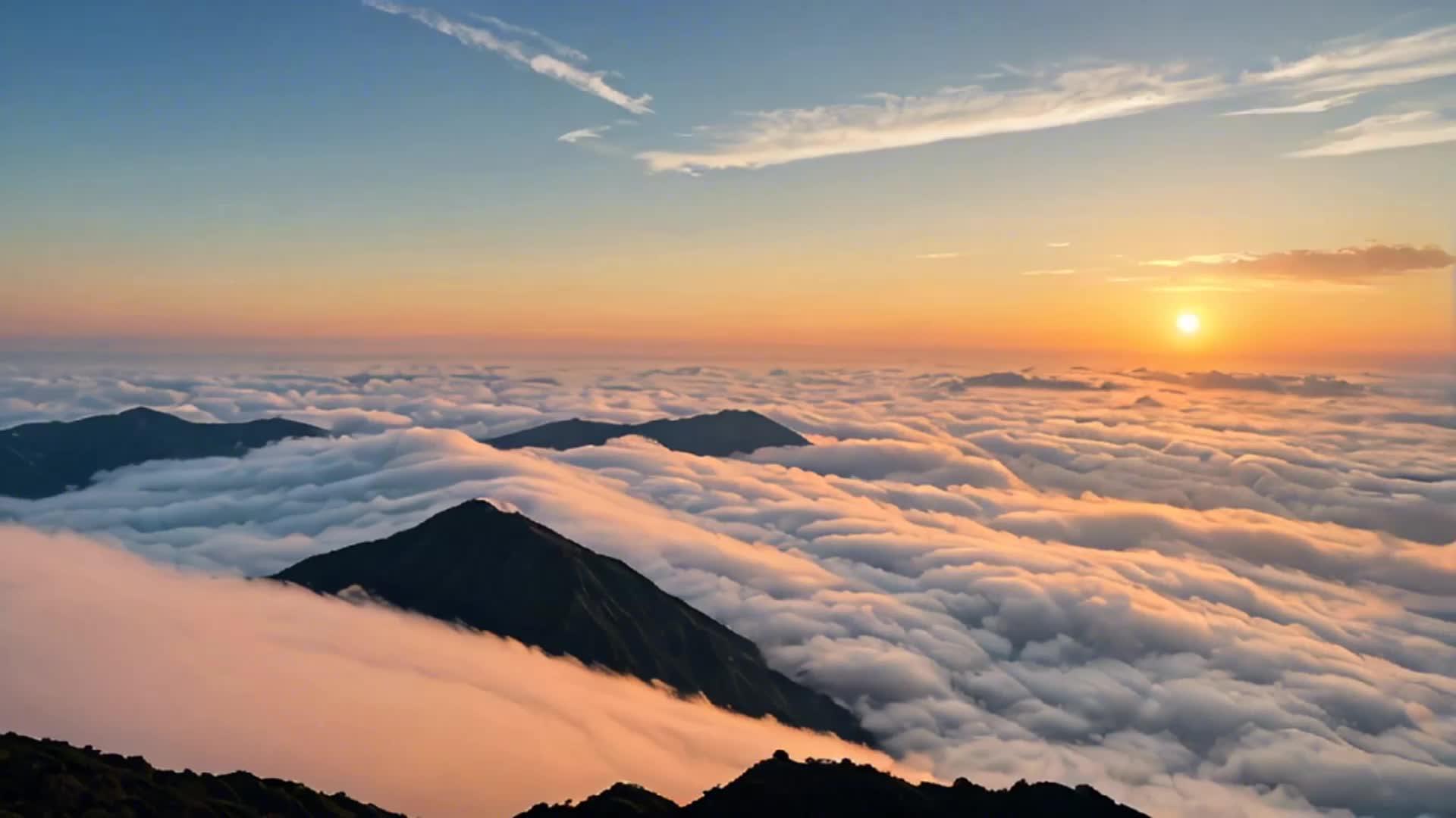自然风光的日出山脉视频的预览图