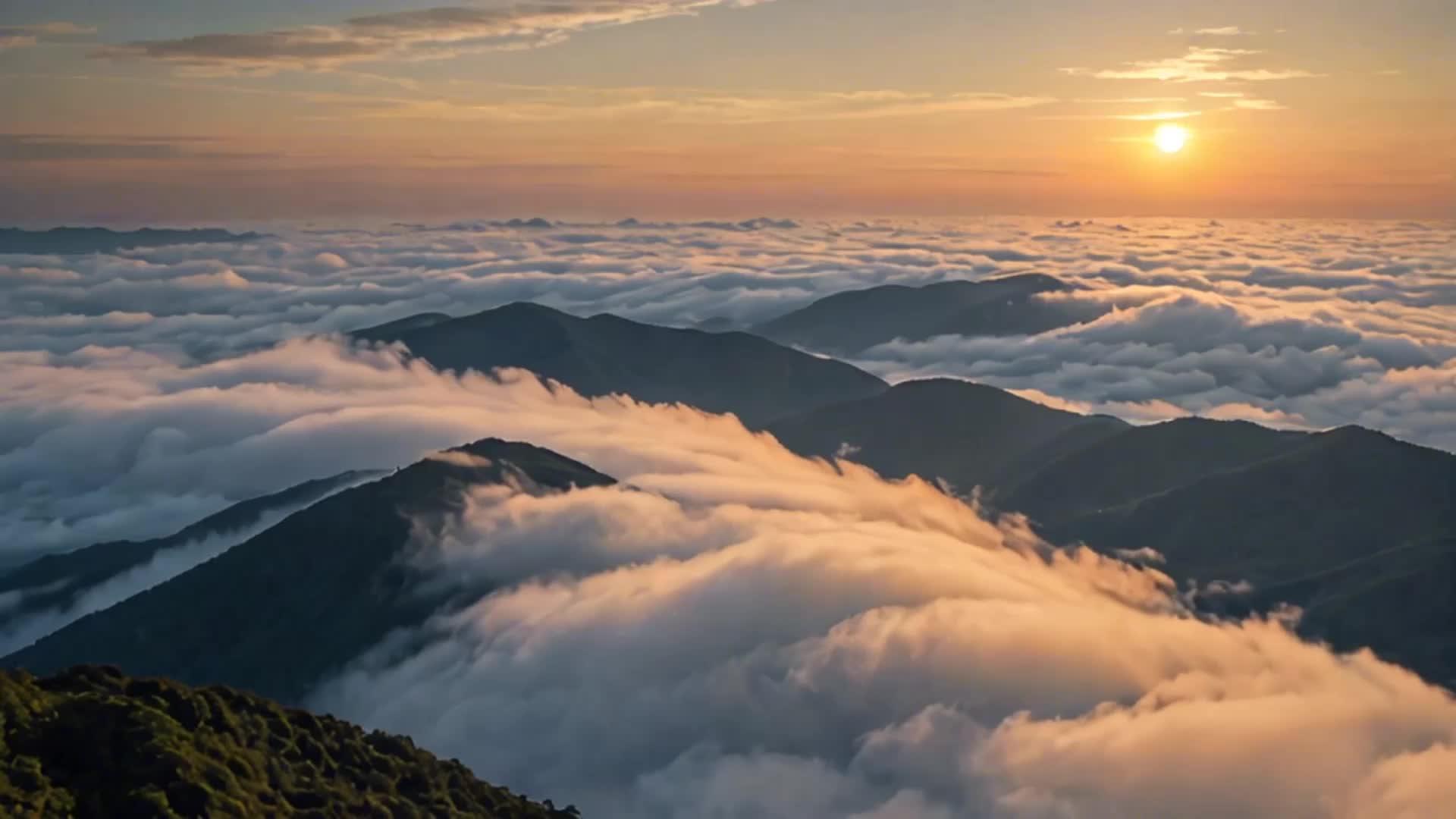 日出山脉云海视频的预览图