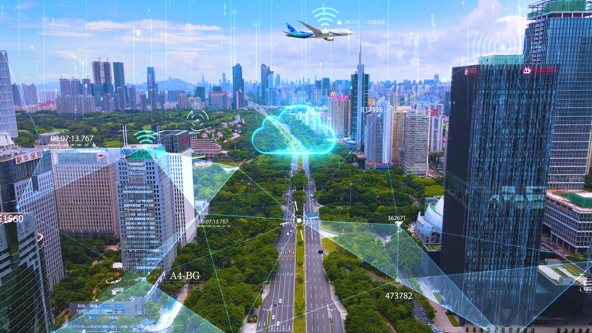 5G大数据科技城市视频的预览图