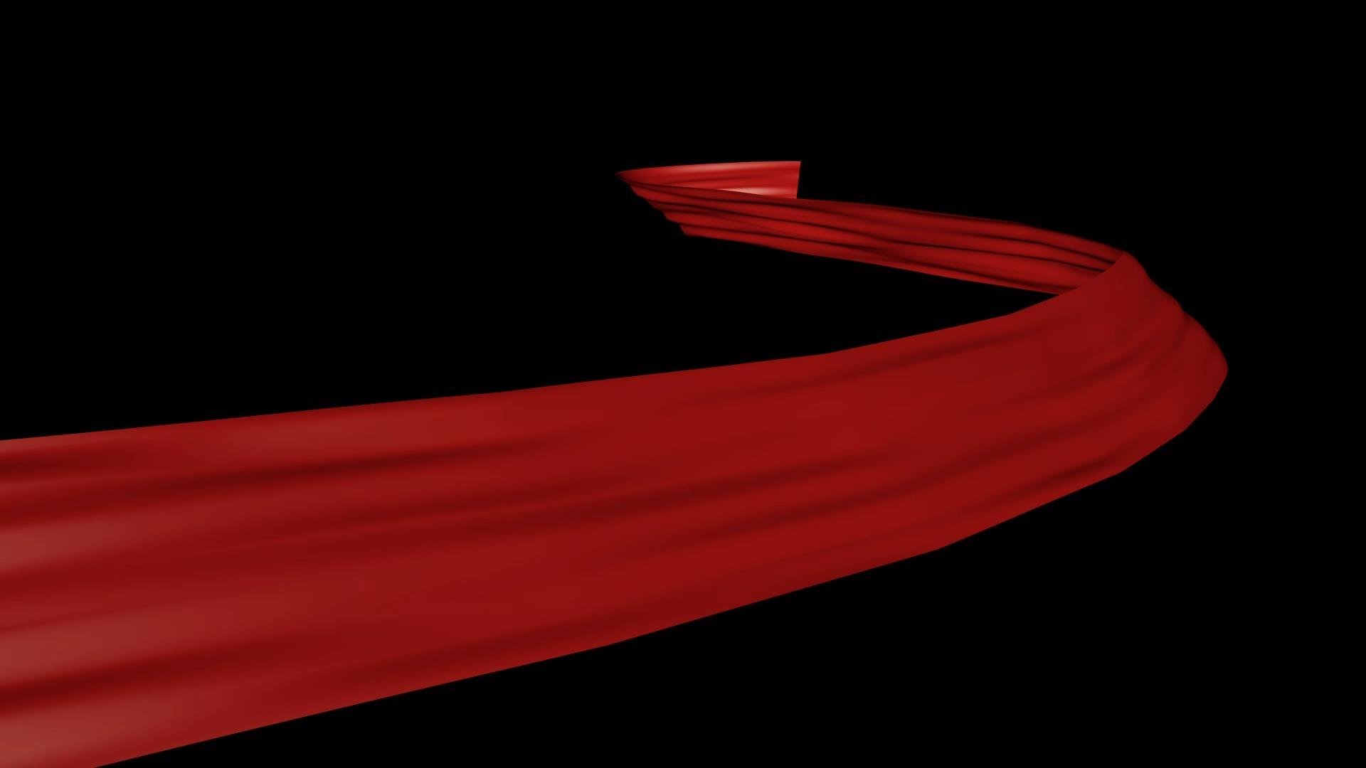 三维红绸飘动透明通道素材视频的预览图