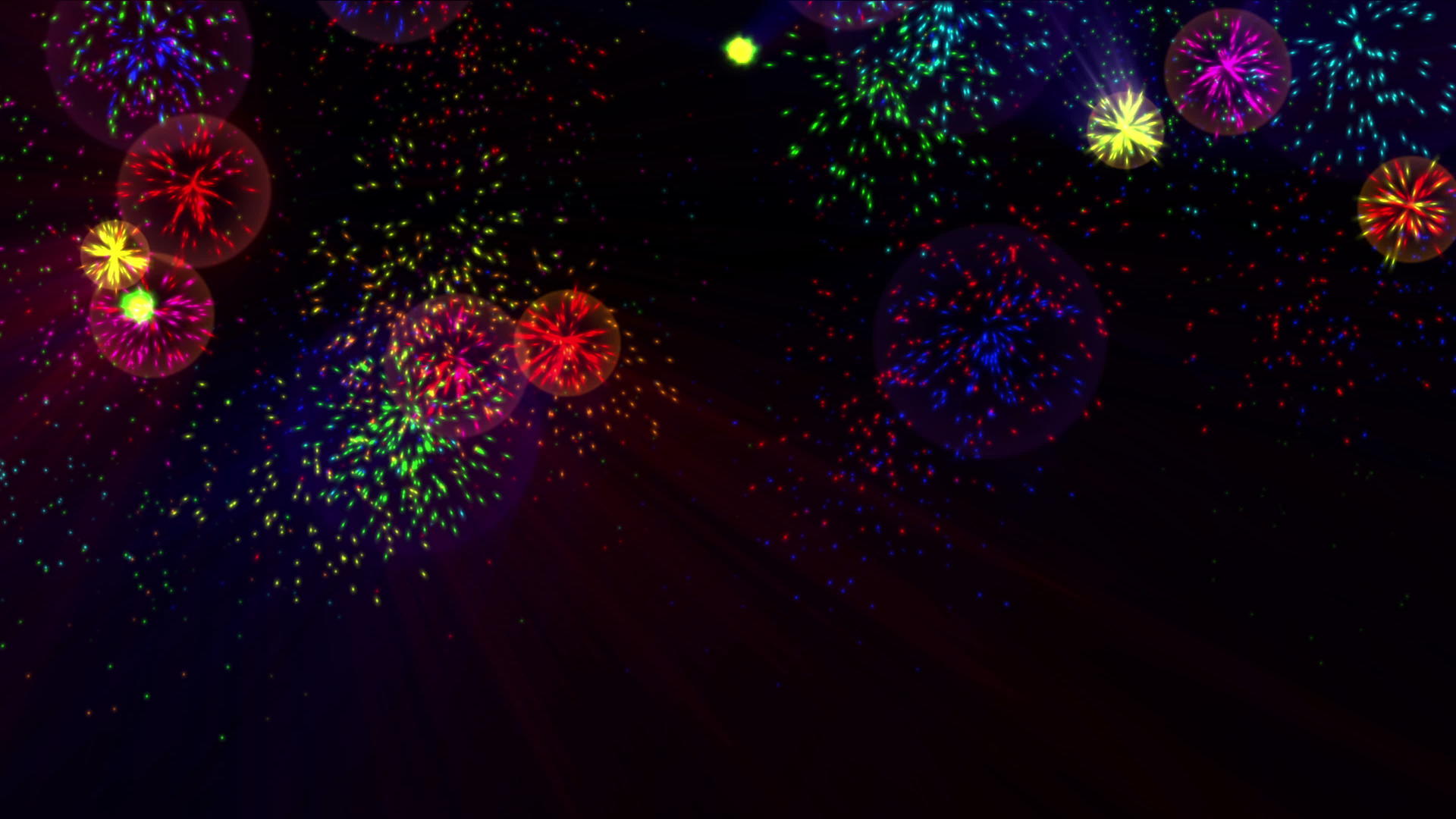 彩色烟花粒动画4k视频的预览图