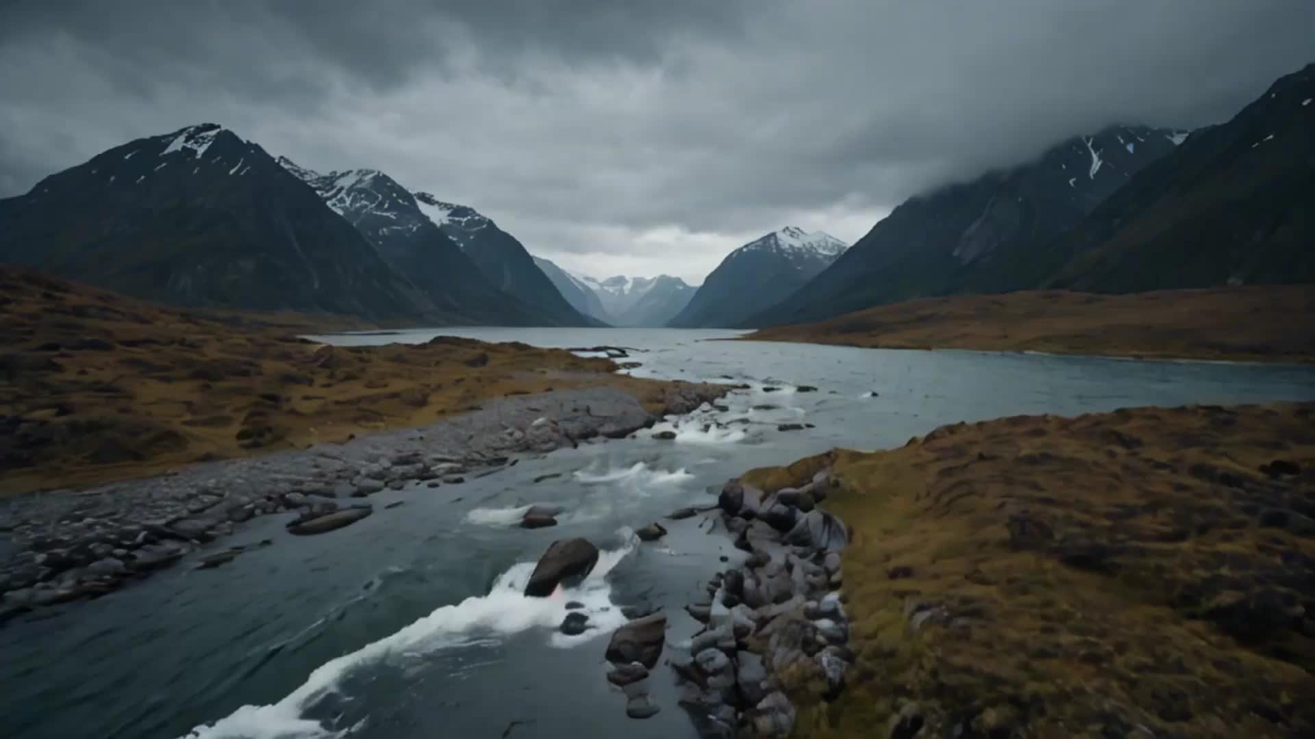 自然风光河流视频的预览图